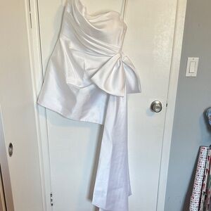 ALFRED SUNG White Mini Dress